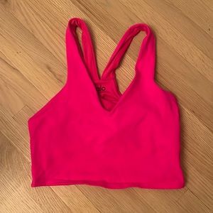 Alo Yoga Real Bra Tank Neon Pink